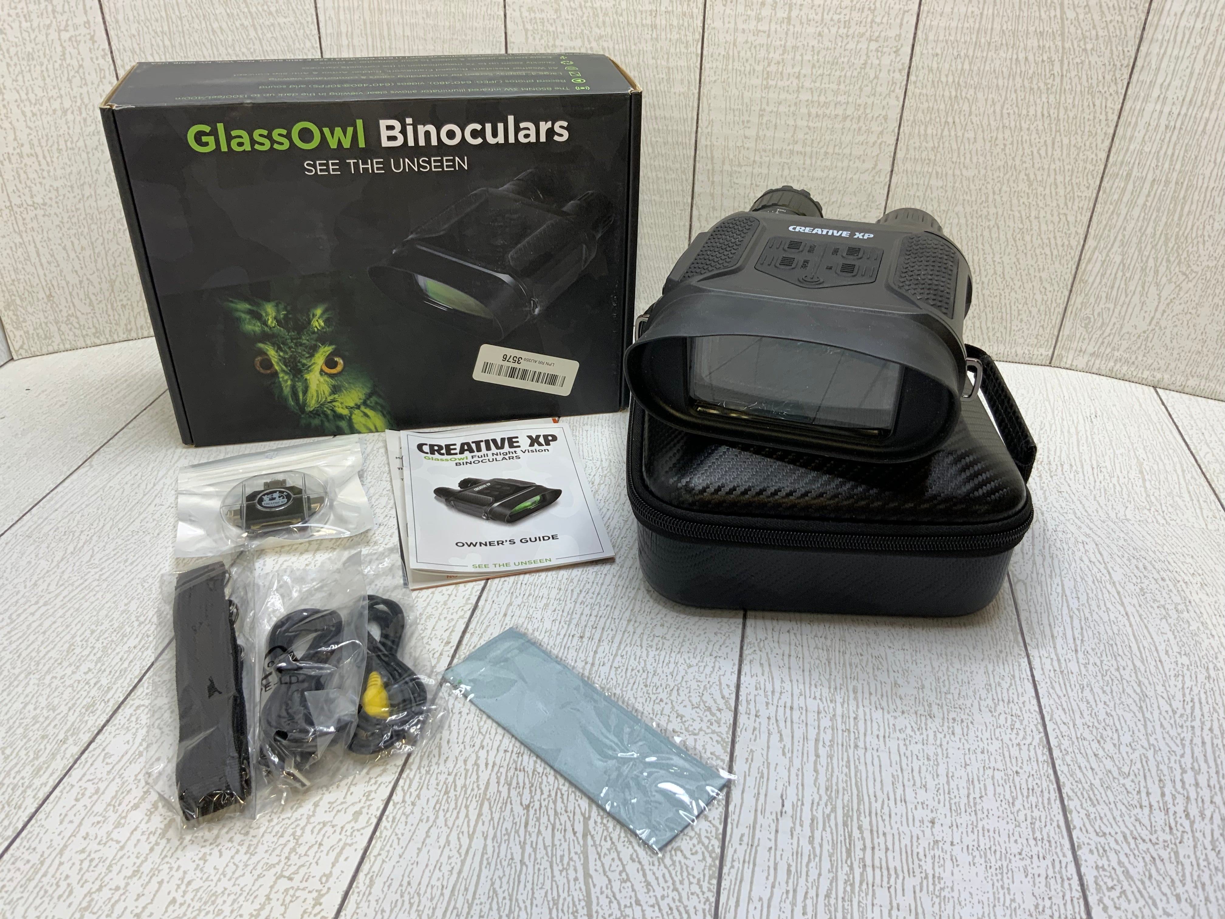 Creative XP Black GlassOwl Full Night Vision Binoculars With Accessories (7921480859886)
